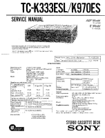 Sony TC-K333ESL - Service Manual 